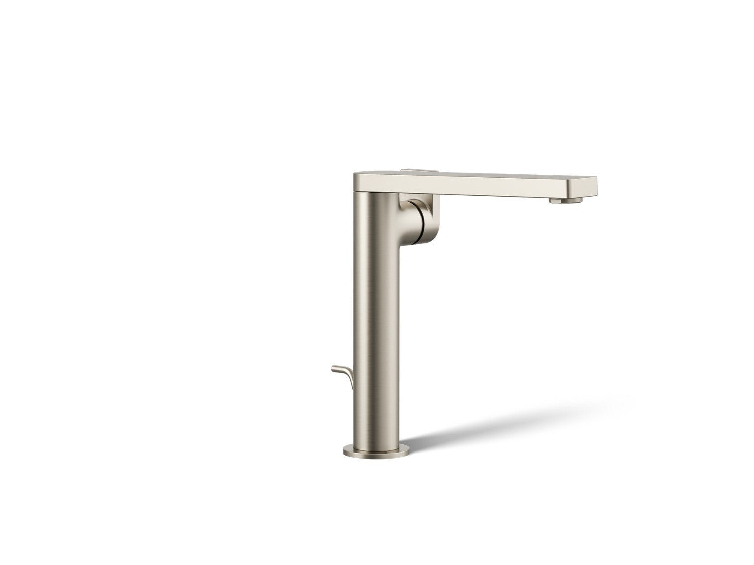 Kohler Composed — Llave de Lavabo Monomando Alta con Manija de Palanca — Níquel Cepillado Vibrant