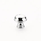 Schaub Perilla Atherton Plain Edges Martillada, 1-1/4" — Cromo Pulido