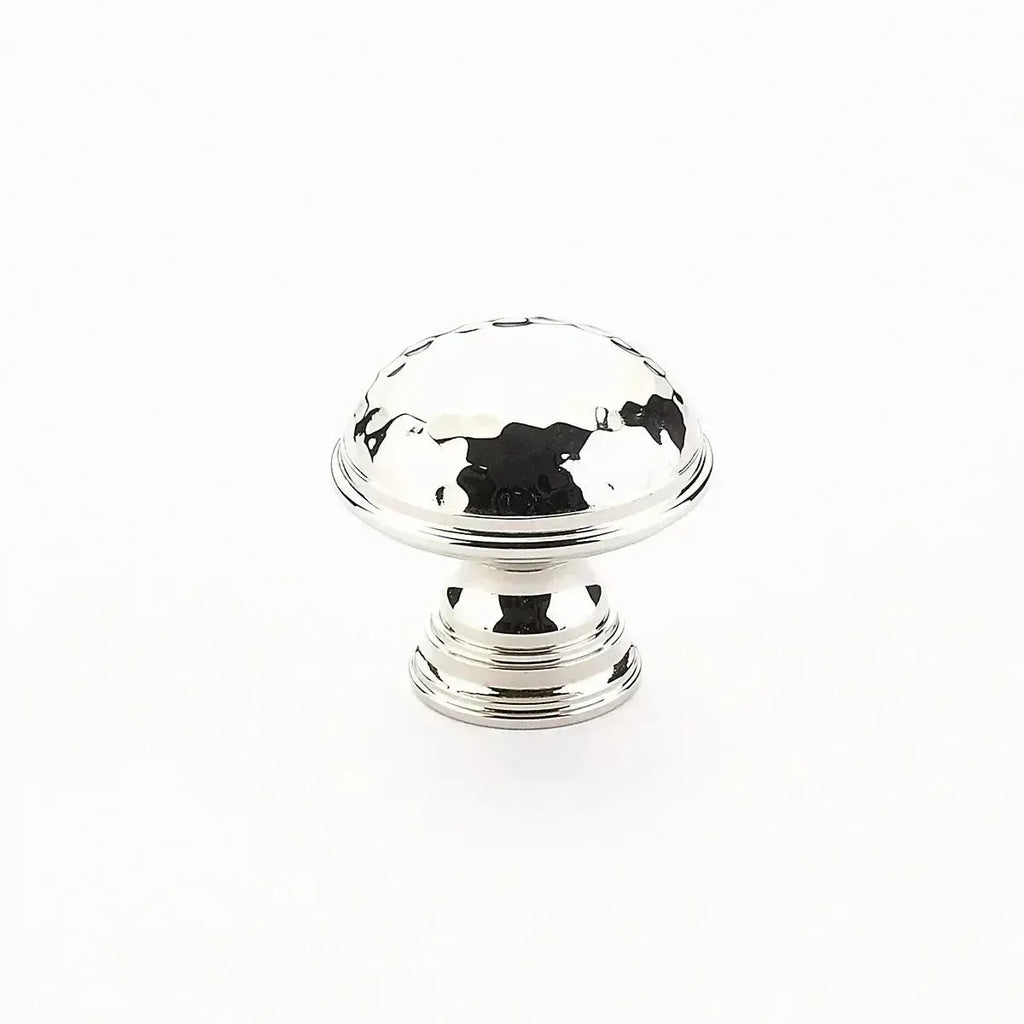 Schaub Perilla Atherton Plain Edges Martillada, 1-1/4" — Níquel Pulido