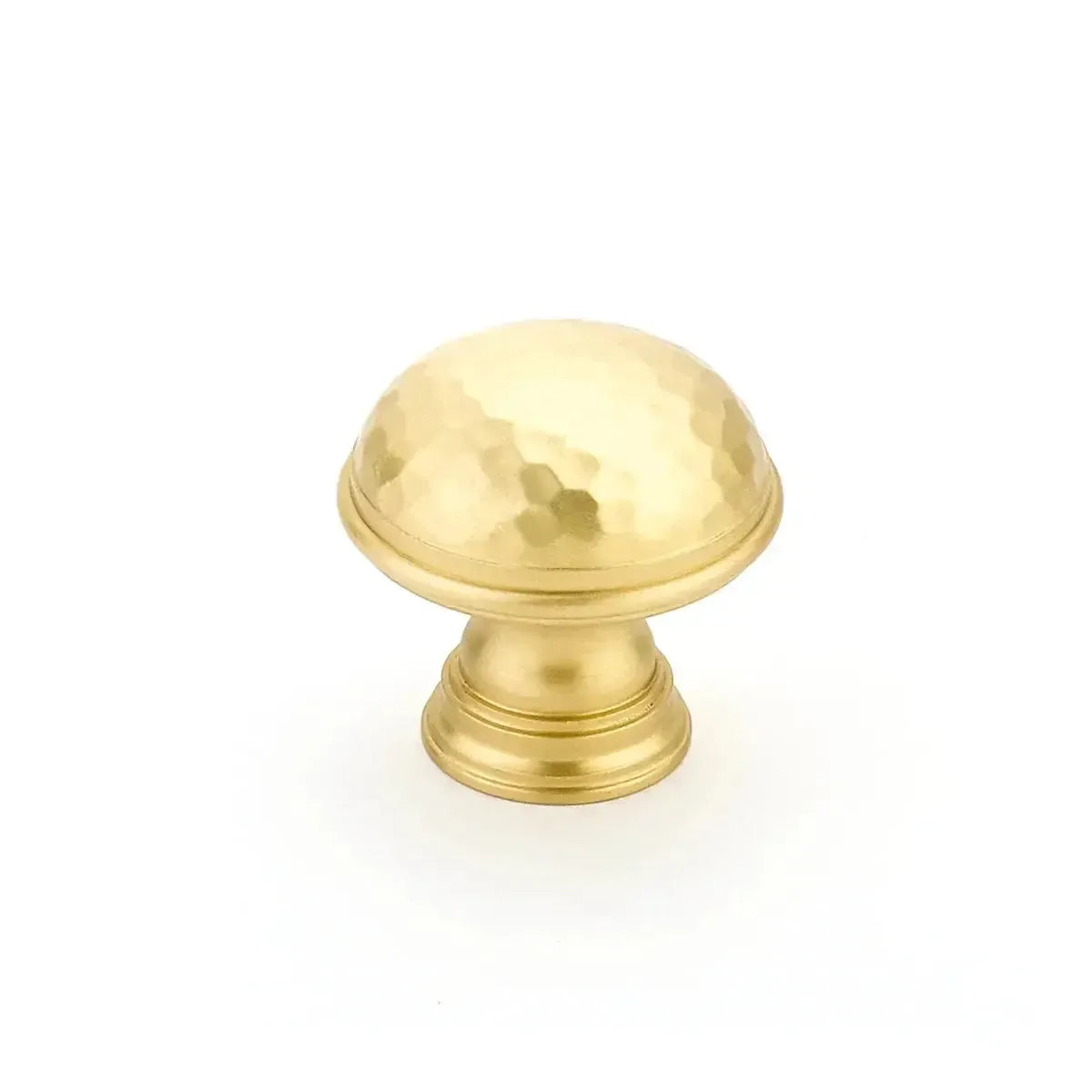 Schaub Perilla Atherton Plain Edges Martillada, 1-1/4" — Latón Satinado