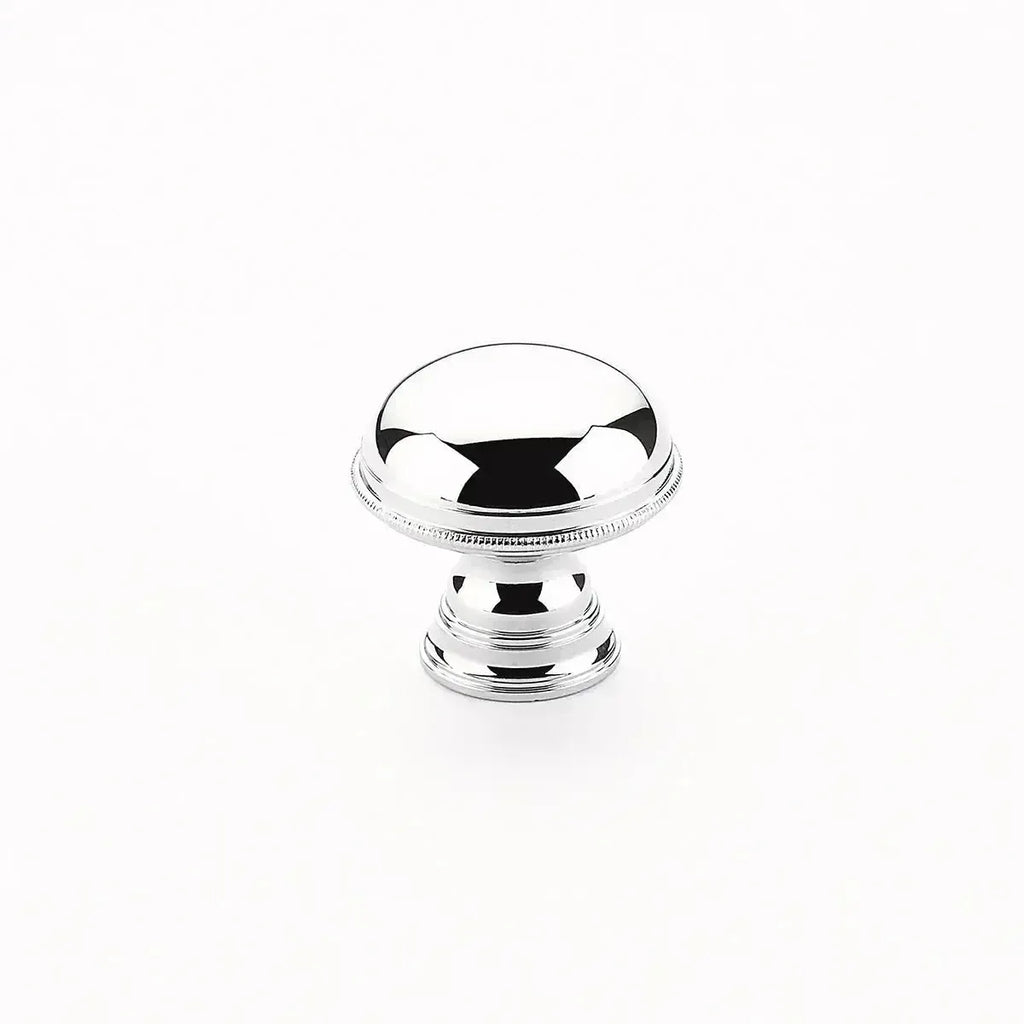 Schaub Perilla Atherton Plain Edges Moleteada, 1-1/4" — Cromo Pulido