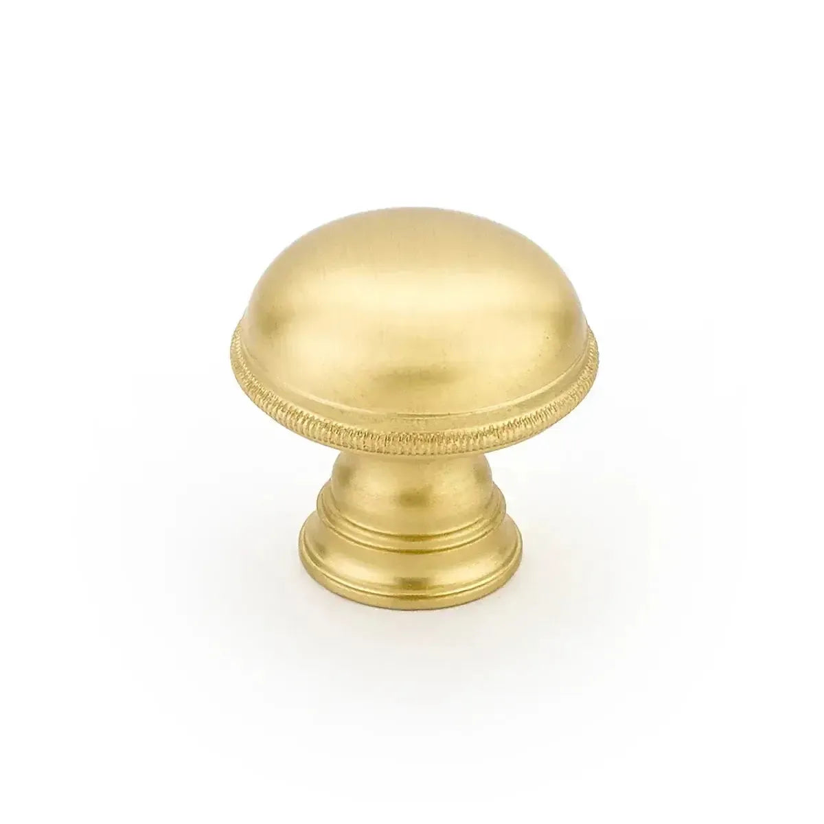 Schaub Perilla Atherton Plain Edges Moleteada, 1-1/4" — Latón Satinado