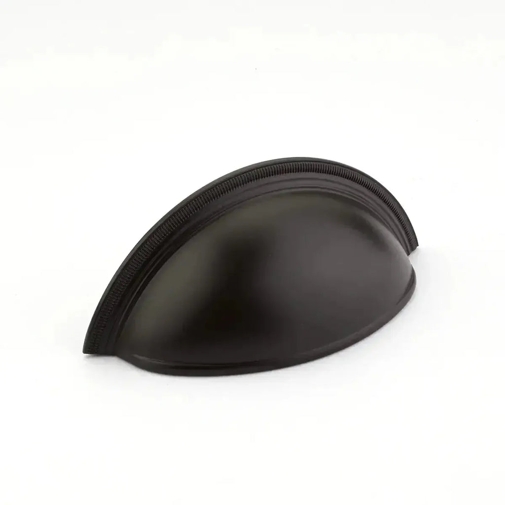 Schaub Jaladera Atherton Cup Plain Edges Moleteada, 3" cc — Bronce Aceitado