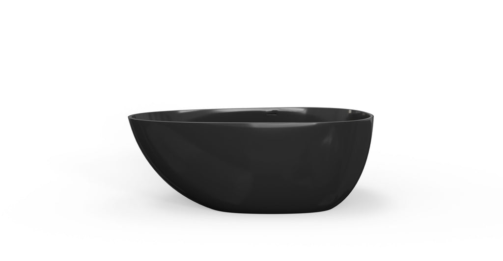 tina de baño negro de isla