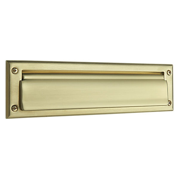 Baldwin Hardware Placa de Buzón 0014 — Latón satinado Lifetime
