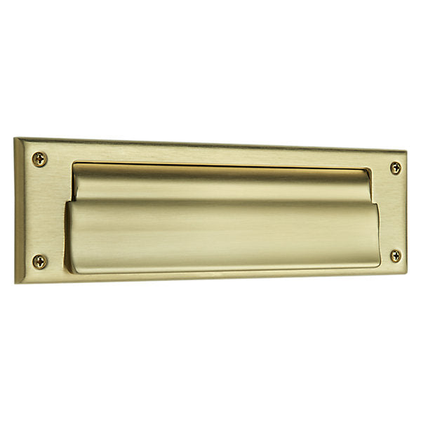 Baldwin Hardware Placa de Buzón 0015 — Latón satinado Lifetime