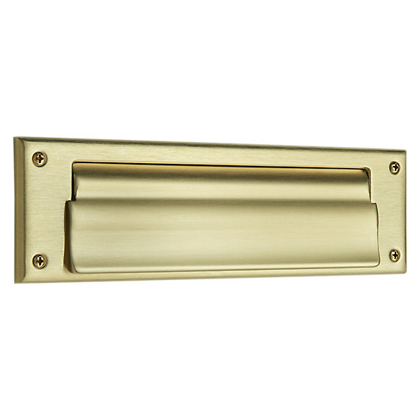 Baldwin Hardware Placa de Buzón 0017 — Latón satinado Lifetime