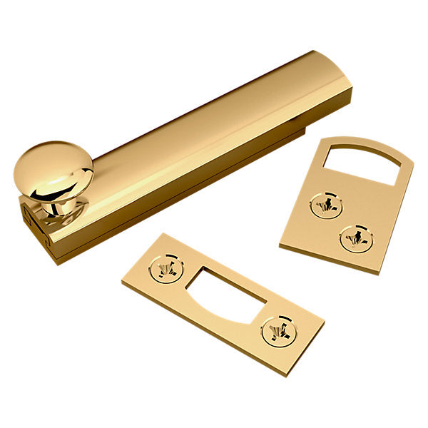 Baldwin Hardware Pasador de Superficie 3 0321 — Latón pulido Lifetime (PVD)