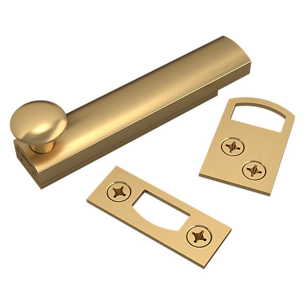 Baldwin Hardware Pasador de Superficie 3 0321 — Latón satinado Lifetime