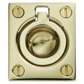 Baldwin Hardware Jaladera de Anillo Empotrada 0392 — Latón pulido Lifetime (PVD)