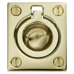 Baldwin Hardware Jaladera de Anillo Empotrada 0392 — Latón pulido Lifetime (PVD)