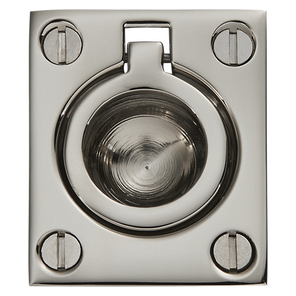 Baldwin Hardware Jaladera de Anillo Empotrada 0392 — Níquel pulido Lifetime