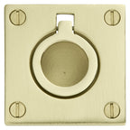 Baldwin Hardware Jaladera de Anillo Empotrada 0393 — Latón satinado Lifetime
