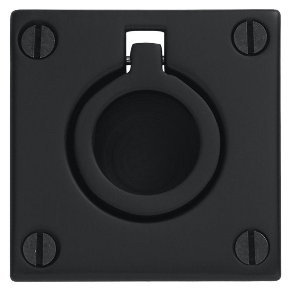 Baldwin Hardware Jaladera de Anillo Empotrada 0393 — Negro satinado