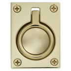 Baldwin Hardware Jaladera de Anillo Empotrada 0394 — Latón pulido Lifetime (PVD)