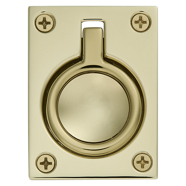 Baldwin Hardware Jaladera de Anillo Empotrada 0394 — Latón pulido Lifetime (PVD)
