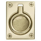 Baldwin Hardware Jaladera de Anillo Empotrada 0394 — Latón sin laca