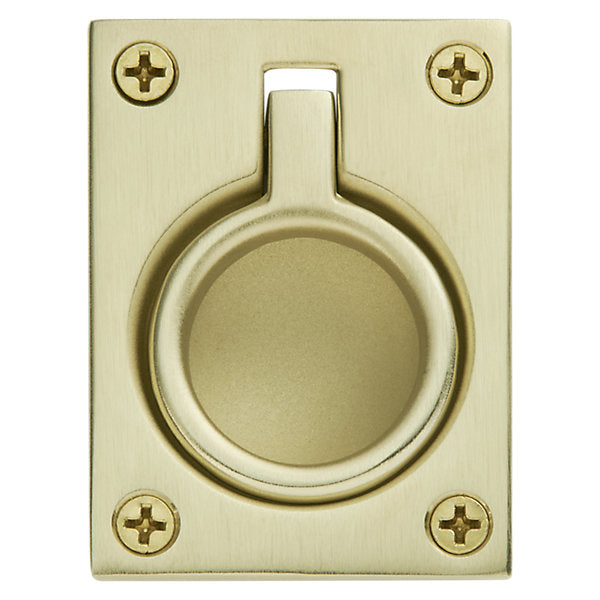 Baldwin Hardware Jaladera de Anillo Empotrada 0394 — Latón satinado Lifetime