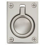 Baldwin Hardware Jaladera de Anillo Empotrada 0394 — Níquel pulido Lifetime