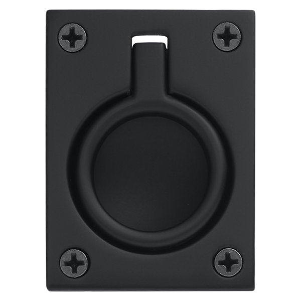 Baldwin Hardware Jaladera de Anillo Empotrada 0394 — Negro satinado