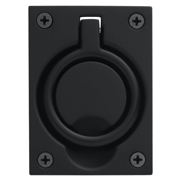 Baldwin Hardware Jaladera de Anillo Empotrada 0395 — Negro satinado