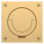 Baldwin Hardware Jaladera de Anillo Empotrada 0397 — Latón satinado Lifetime
