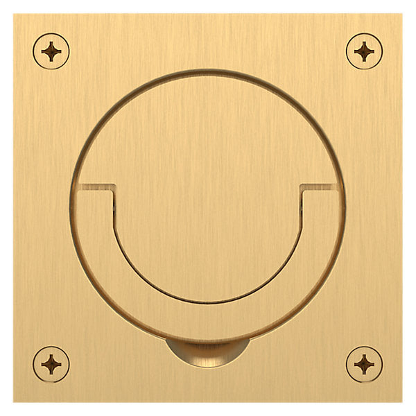 Baldwin Hardware Jaladera de Anillo Empotrada 0397 — Latón satinado Lifetime