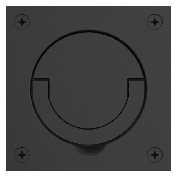 Baldwin Hardware Jaladera de Anillo Empotrada 0397 — Negro satinado
