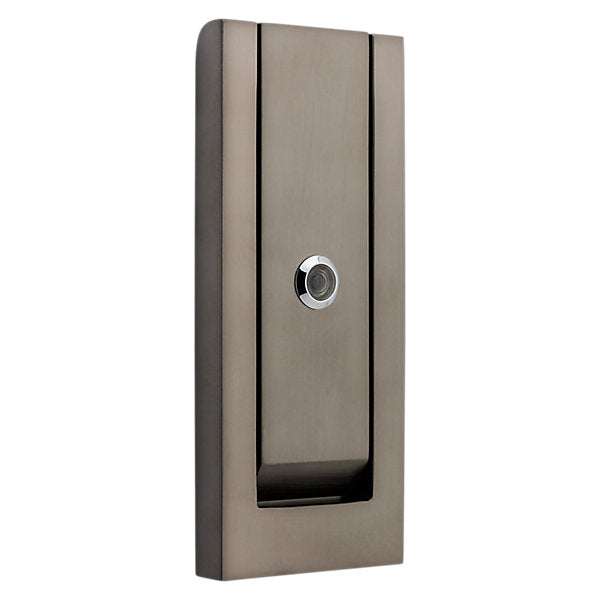 Baldwin Hardware Modern Aldaba de Puerta con Mirilla 0185 — Níquel grafito Lifetime