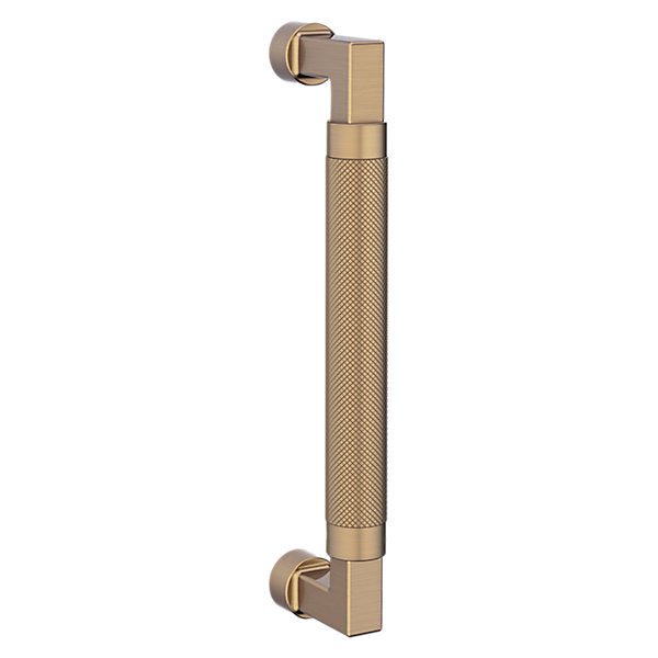 Baldwin Hardware Jaladera de Puerta 8IN Knurled 2580 — Latón vintage
