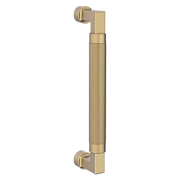 Baldwin Hardware Jaladera de Puerta 8IN Knurled 2580 — Latón satinado Lifetime