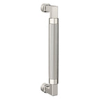 Baldwin Hardware Jaladera de Puerta 8IN Knurled 2580 — Níquel pulido Lifetime