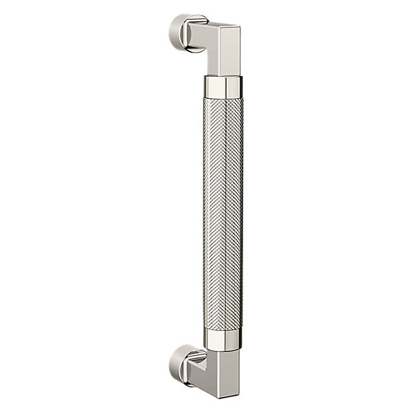 Baldwin Hardware Jaladera de Puerta 8IN Knurled 2580 — Níquel pulido Lifetime