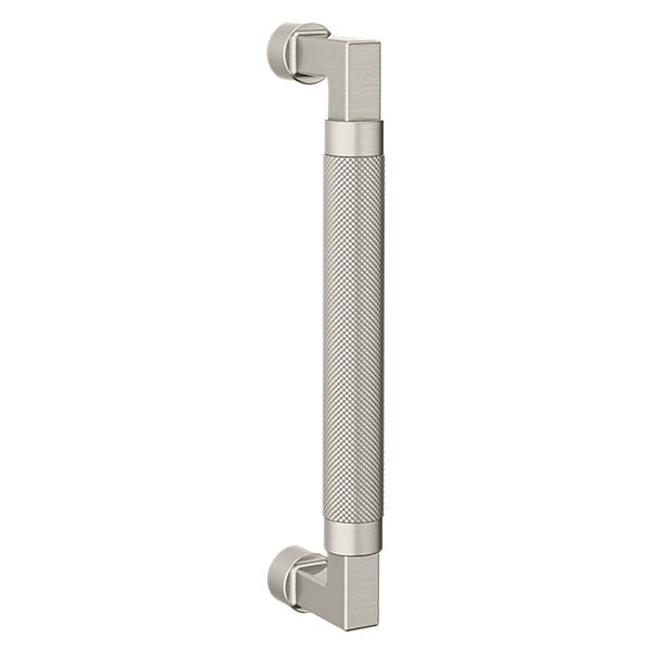 Baldwin Hardware Jaladera de Puerta 8IN Knurled 2580 — Níquel satinado Lifetime