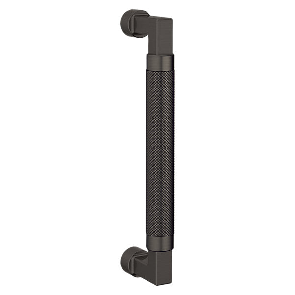 Baldwin Hardware Jaladera de Puerta 8IN Knurled 2580 — Níquel grafito Lifetime