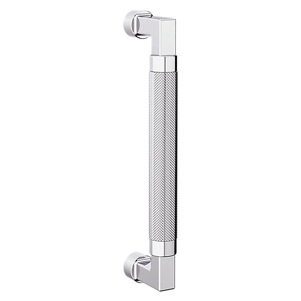 Baldwin Hardware Jaladera de Puerta 8IN Knurled 2580 — Cromo pulido