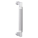 Baldwin Hardware Jaladera de Puerta 8IN Knurled 2580 — Cromo pulido