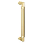 Baldwin Hardware Jaladera de Puerta 10IN Knurled 2582 — Latón sin laca