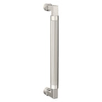 Baldwin Hardware Jaladera de Puerta 10IN Knurled 2582 — Níquel pulido Lifetime