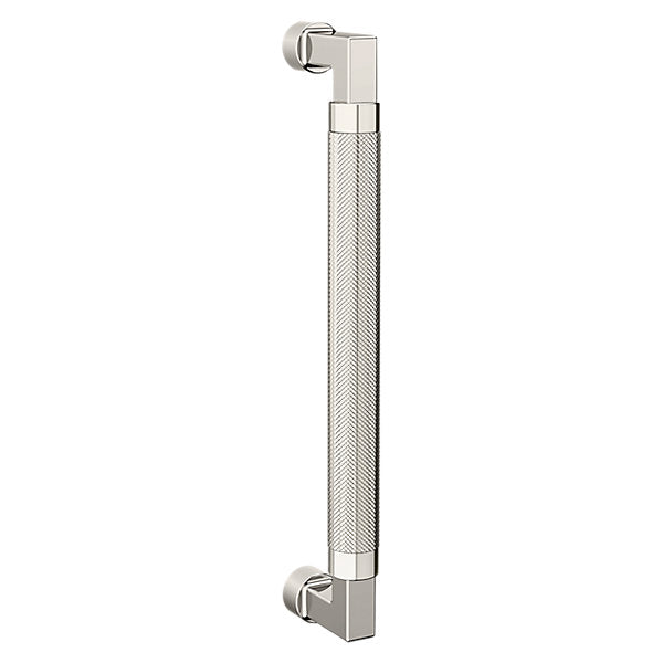 Baldwin Hardware Jaladera de Puerta 10IN Knurled 2582 — Níquel pulido Lifetime