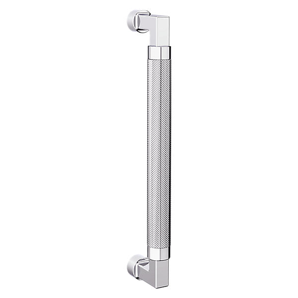 Baldwin Hardware Jaladera de Puerta 10IN Knurled 2582 — Cromo pulido