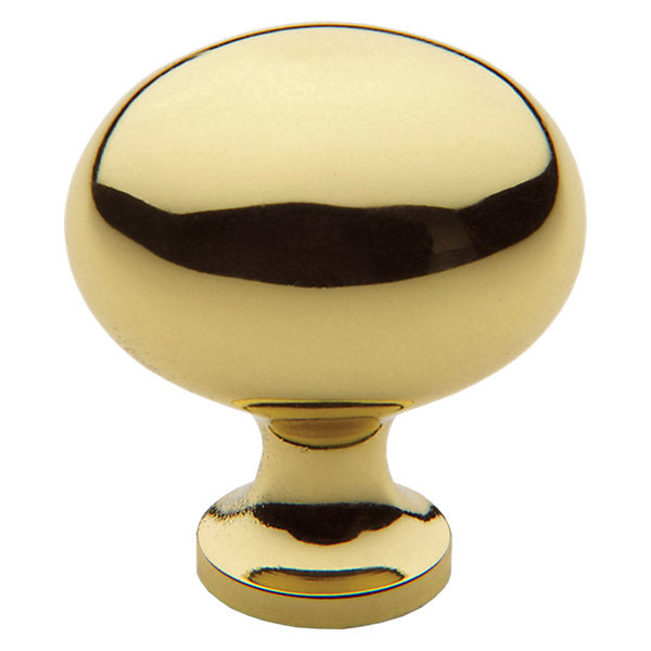 Baldwin Hardware Oval Perilla de Gabinete 1.375X1" Dia 4913 — Latón sin laca