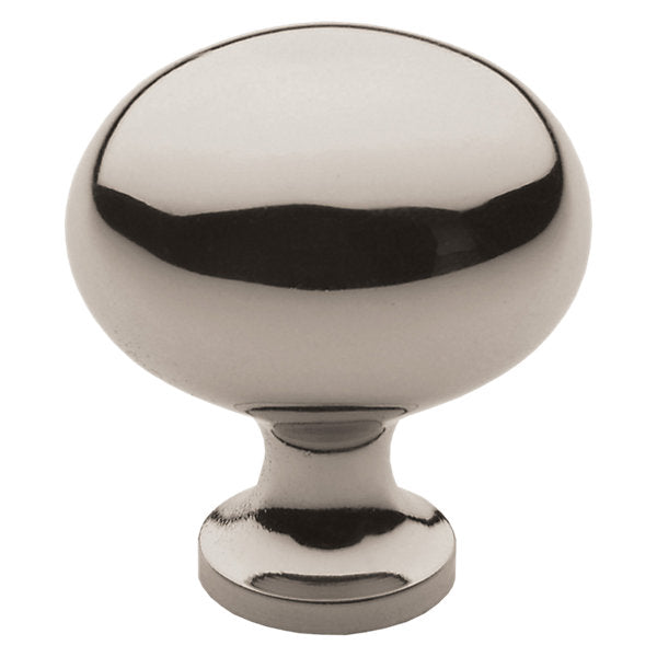 Baldwin Hardware Oval Perilla de Gabinete 1.375X1" Dia 4913 — Níquel pulido Lifetime