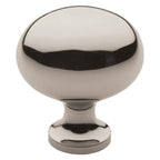 Baldwin Hardware Oval Perilla de Gabinete 1.375X1" Dia 4913 — Níquel pulido Lifetime
