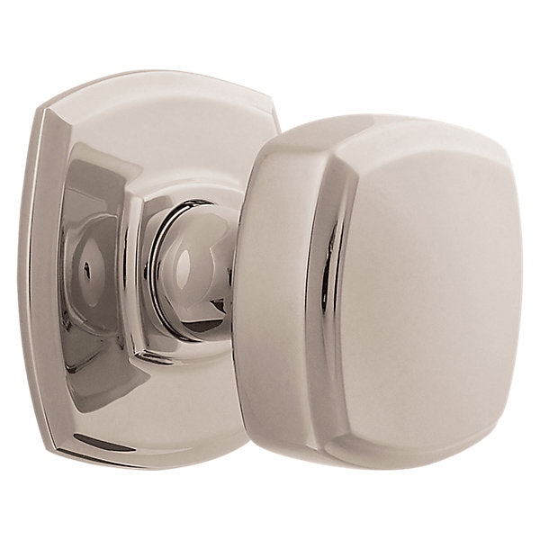 Baldwin Hardware Perilla 5011 con Roseta 5058 — Níquel pulido Lifetime — Dummy completo