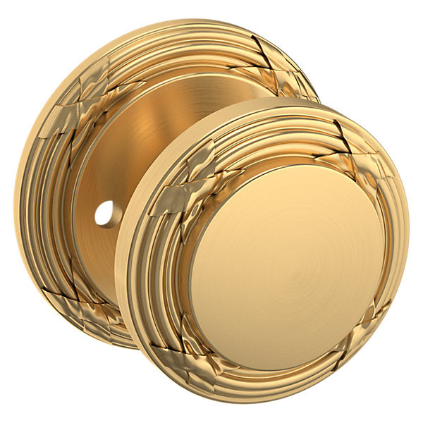 Baldwin Hardware Perilla 5013 con Roseta 5021 — Latón satinado Lifetime — Privacidad