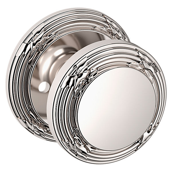 Baldwin Hardware Perilla 5013 con Roseta 5021 — Níquel pulido Lifetime — Privacidad