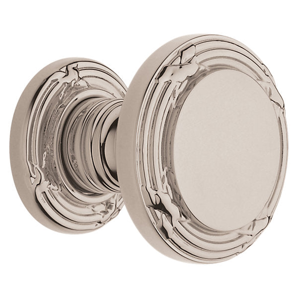 Baldwin Hardware Perilla 5013 con Roseta 5021 — Níquel pulido Lifetime — Dummy completo