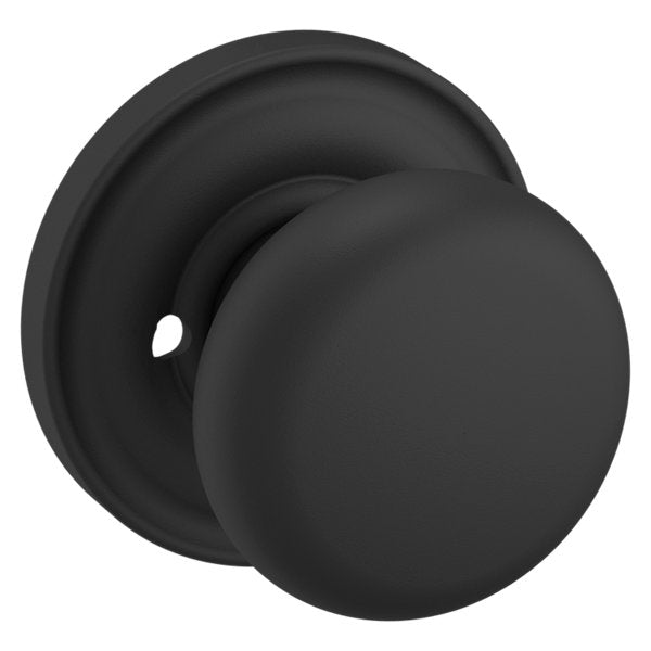 Baldwin Hardware Perilla 5015 Classic con Roseta 5048 — Negro satinado — Privacidad