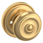 Baldwin Hardware Perilla 5020 Colonial con Roseta 5048 — Latón satinado Lifetime — Privacidad